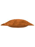 Paoletti orange Palmeria quilted velvet cushion 60cm, imported from the UK