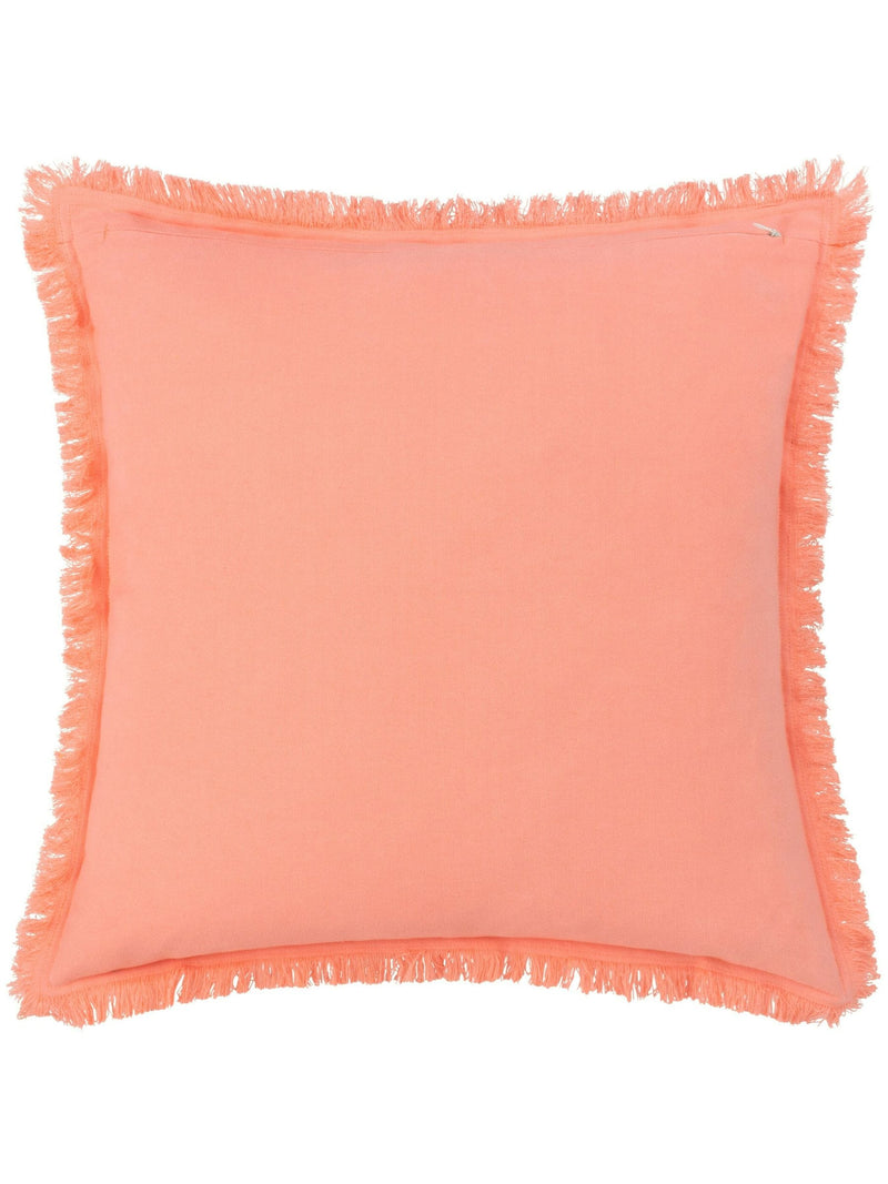 Furn Gracie coral pink velvet cushion 45cm, UK version