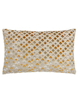 Next Paoletti Gold Lexington Diamond Velvet Cushion- Buy online at McGrocer