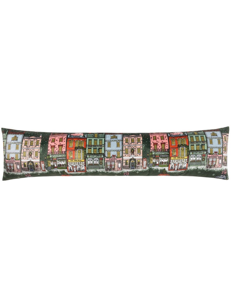Furn Green Christmas Spirit draught excluder festive scene (British brand)