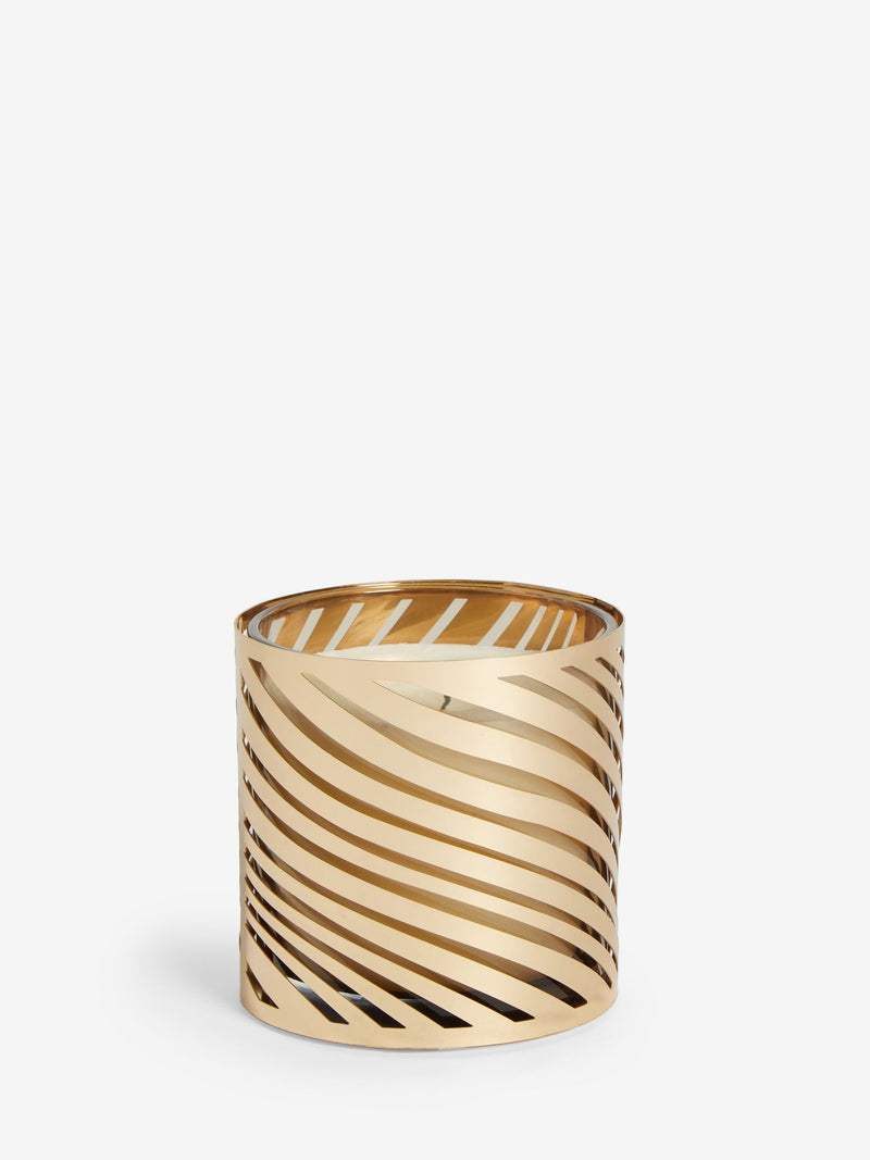 Dark rose and oud scented candle with gold case 10cm, UK version