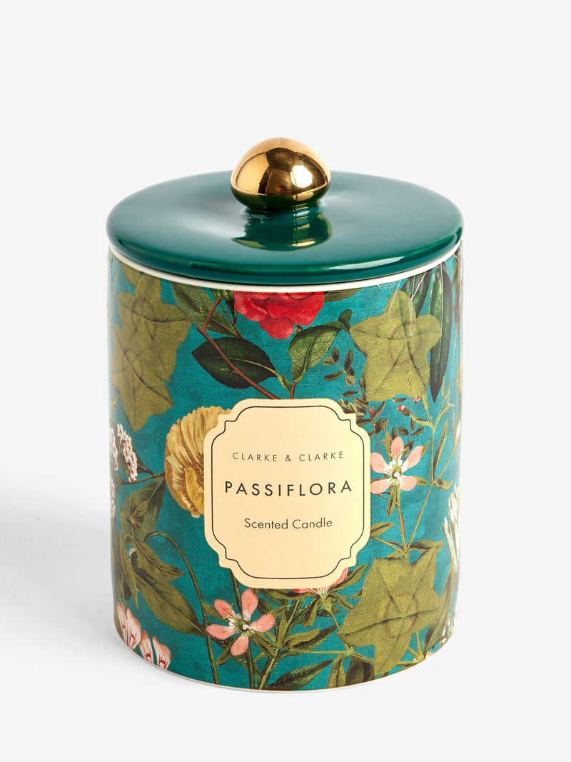 Clarke and Clarke Plum and Vanilla Passiflora fragranced candle - British product