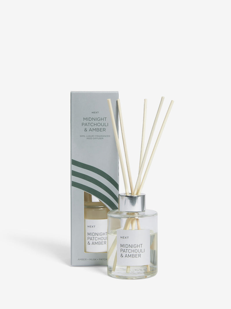 Astrid Silver Midnight Patchouli & Amber reed diffuser 50ml (British brand)