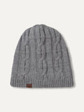 Sealskinz light grey waterproof cable knit beanie (British brand)