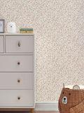 Calm ditsy floral wallpaper sample A4 - British product