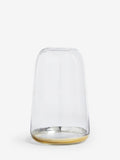 Lipsy Clear Gold Trim Glass Vase 25cm height, UK version