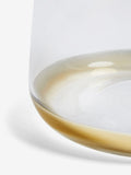 Lipsy Clear Gold Trim Glass Vase 25cm height, UK version