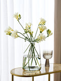 Lipsy Clear Gold Trim Glass Vase 25cm height, UK version