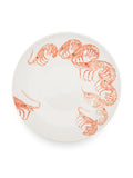 BlissHome Pink Creatures large serving dish with prawns design 36cm diameter - British product