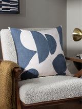 Next HÖEM Blue Meta Square Abstract Cotton Cushion- Buy online at McGrocer