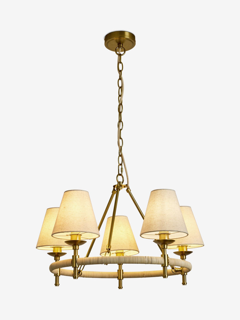 Nina Campbell brass Sagano chandelier 62cm diameter - British product