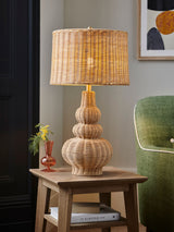 Next Nina Campbell Natural Liana Rattan Table Lamp- Buy online at McGrocer
