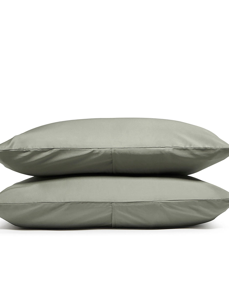 Bedfolk green Luxe Cotton pillowcases set of 2 - British product