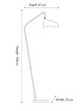Pacific Black Toulon floor lamp with iron construction, (British brand)