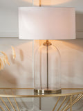 Pacific Brass glass cloche table lamp 60cm (British brand)