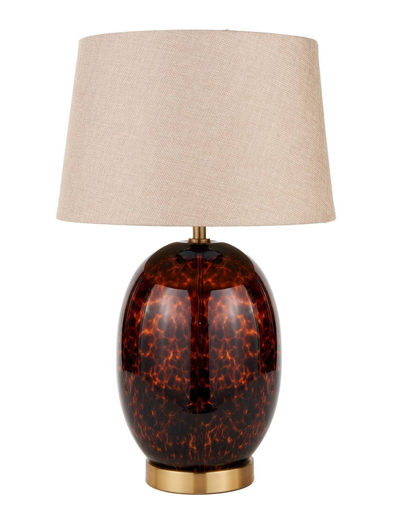 Pacific Brown Lucien glass table lamp tortoiseshell 52cm - British product