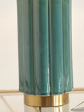 Pacific Green jade green ceramic table lamp 47cm, imported from the UK