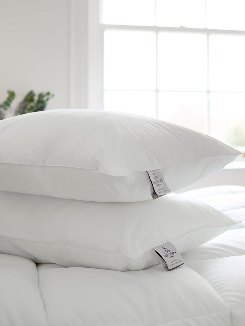 Clusterfull medium support white pillow pair standard size - British product