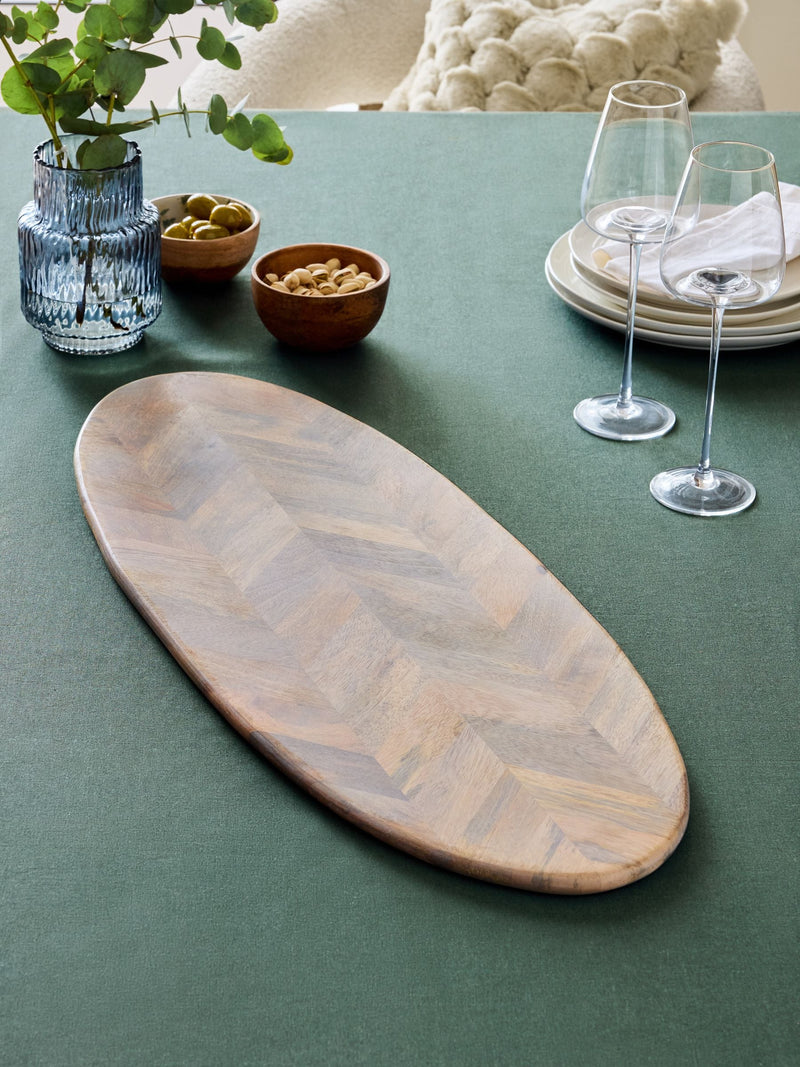 Grey Valencia Mango Wood XL serving board, UK version