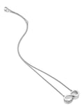 Sterling Silver Infinity Pendant Necklace with Adjustable Chain