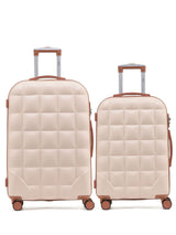 Next Flight Knight Cream Hardcase Travel Luggage Set of 2- Buy online at McGrocer