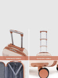 Flight Knight luggage set cream carry-on and check-in, UK version