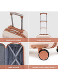 Flight Knight cream hard shell suitcase set large and cabin - British product