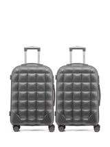 Next Flight Knight Black Medium Check-In Bubble Hardcase Travel Suitcase Set of 2- Buy online at McGrocer