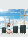 Flight Knight black suitcase set large and cabin, imported from the UK