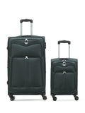 Flight Knight black suitcase set large and cabin, imported from the UK