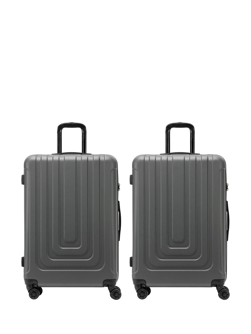 Flight Knight black medium hardcase luggage set (British brand)