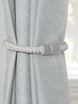 Next Laura Ashley Ellesmere Magnetic Curtain Tiebacks - Set of Two, Silver, 520mm- Buy online at McGrocer