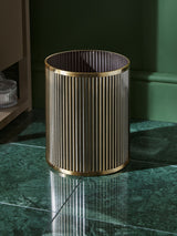 Next Gold Ribbed Open Top Bathroom Bin 25cm Height- Buy online at McGrocer