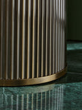 Gold ribbed bin 25cm height, UK version