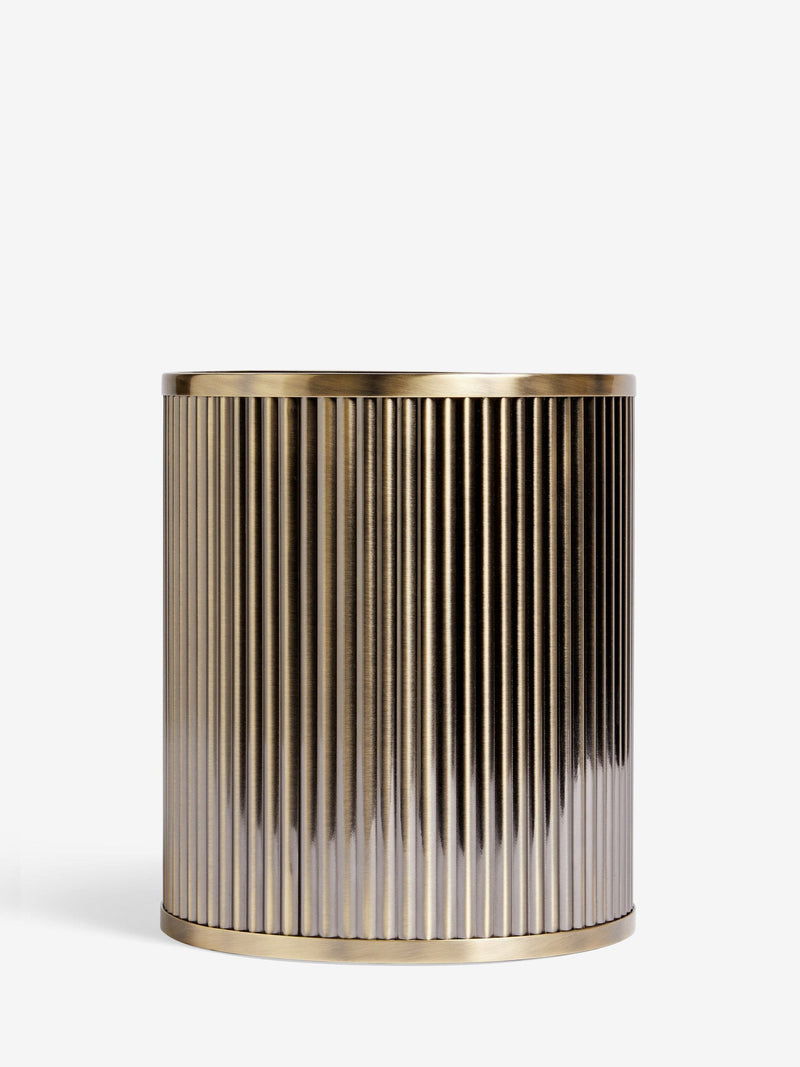 Gold ribbed bin 25cm height, UK version