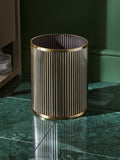 Gold ribbed bin 25cm height, UK version