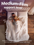 Slumberdown Wool Pillow for Medium Back Sleepers in White (British brand)