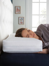 Next Snuggledown Firm Side Sleeper Memory Foam Pillow with Cotton Cover- Buy online at McGrocer