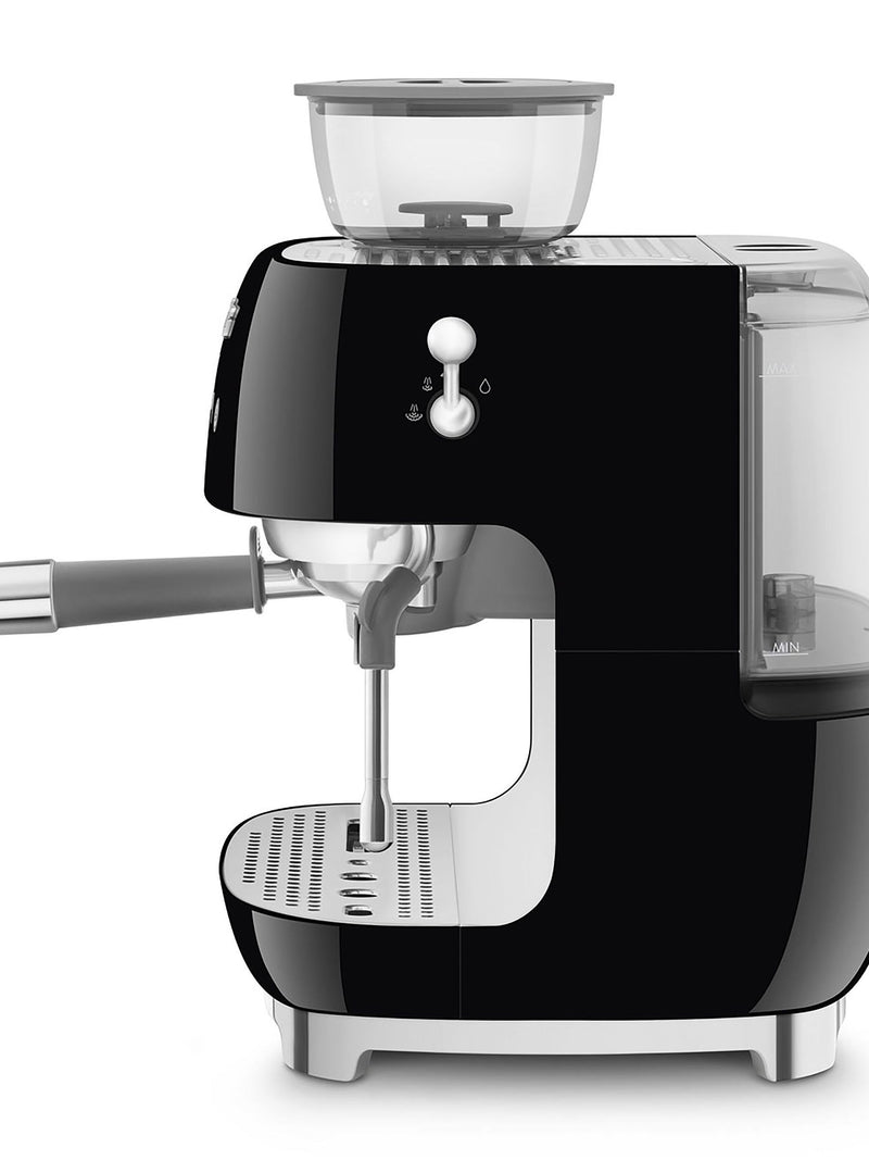 Smeg black espresso coffee machine (British brand)