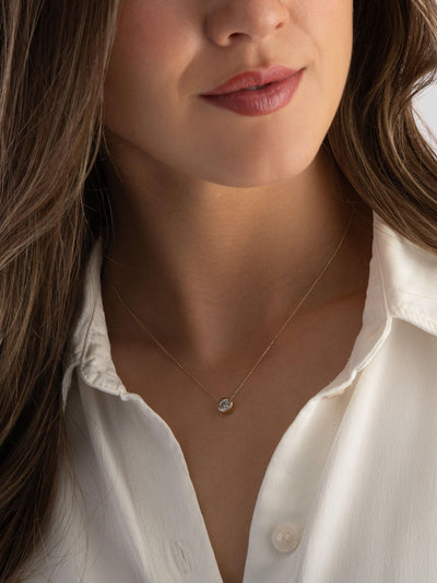 Next Beaverbrooks Gold 9ct Yellow Gold Cubic Zirconia Necklace 45cm- Buy online at McGrocer