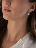 Beaverbrooks sterling silver pearl drop earrings 25mm - British product