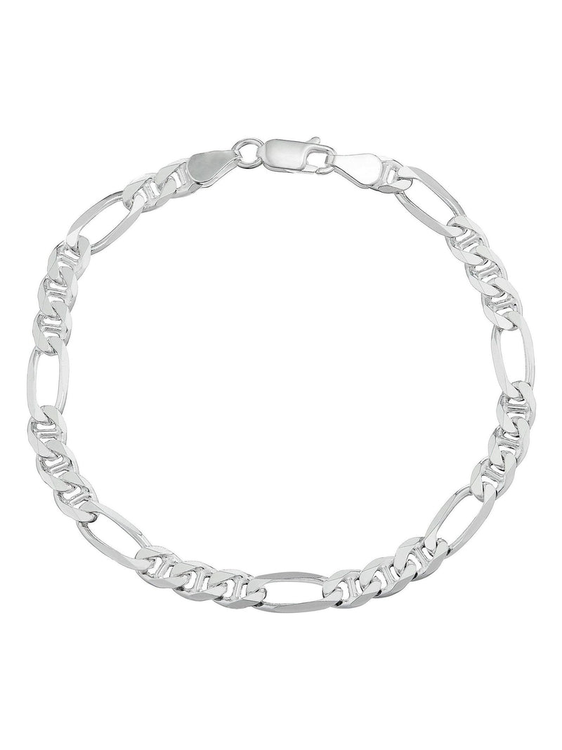 Beaverbrooks sterling silver figaro bracelet 20.5cm - British product