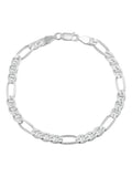 Beaverbrooks sterling silver figaro bracelet 20.5cm - British product