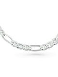 Beaverbrooks sterling silver figaro bracelet 20.5cm - British product