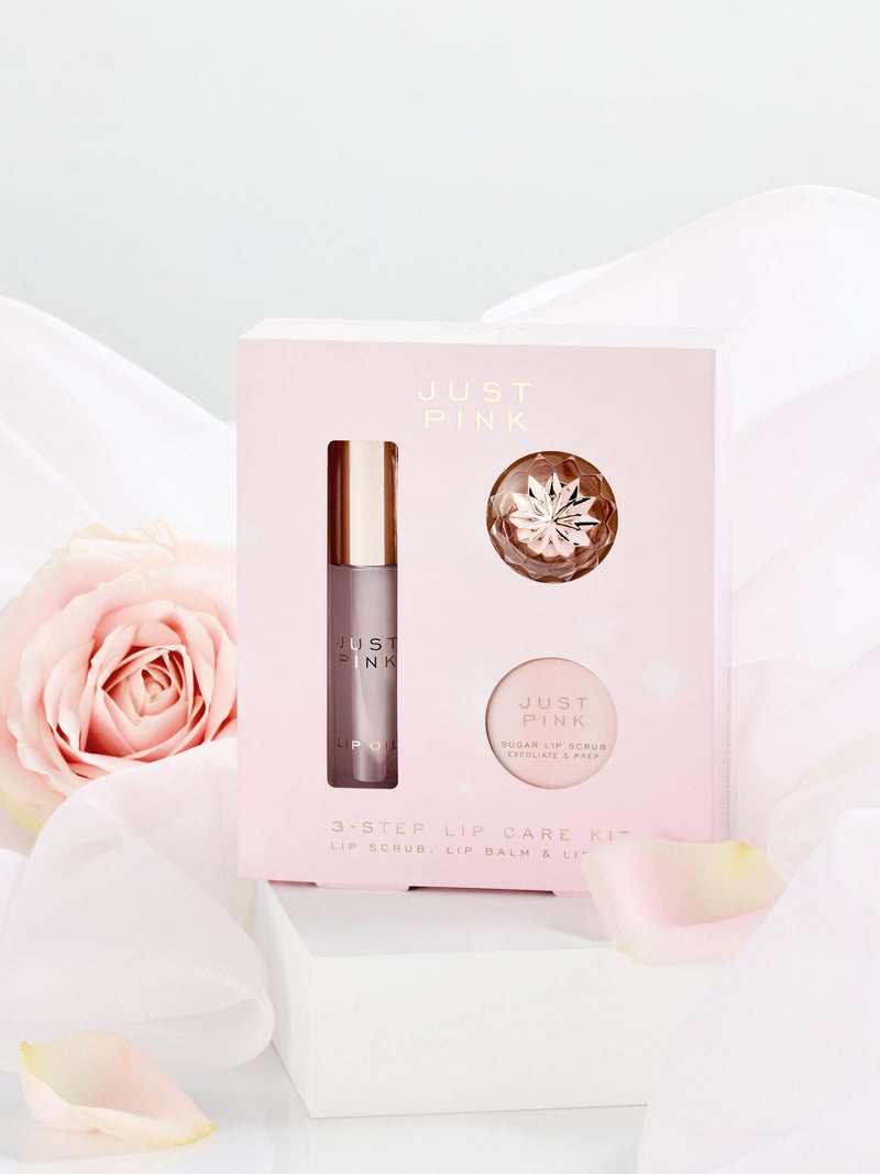 Just Pink strawberry lip care kit 4ml 5g 14g, UK version