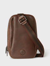 Next Osprey London The Compass Brown Leather Sling Bag- Buy online at McGrocer