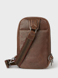 Osprey London brown leather sling bag, imported from the UK