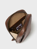 Osprey London brown leather sling bag, imported from the UK