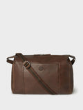 Osprey London Compass brown leather stowaway bag, imported from the UK