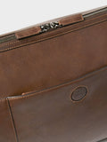 Osprey London Compass brown leather stowaway bag, imported from the UK